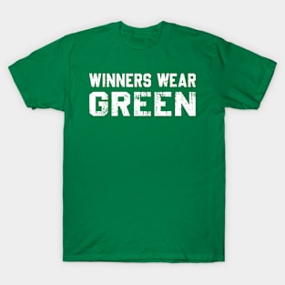 Winners Wear Green Team Spirit Game T-Shirt